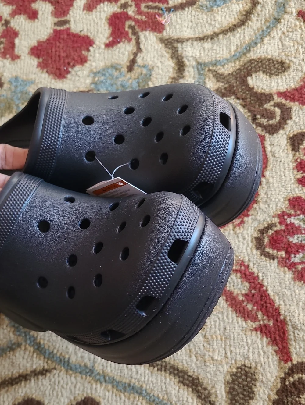 CROCS Siren Chunky Platform Clogs W12 M10 Black NEW